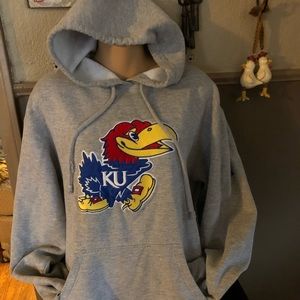 Adult large KU adidas hoodie